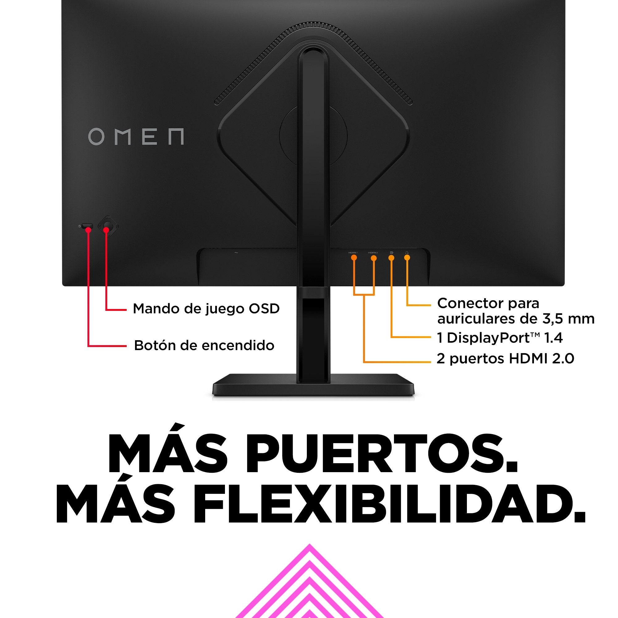 EAN 0197029616654 - OMEN by HP 27 inch QHD 165Hz Gaming Monitor - OMEN 27q pantalla para PC 68,6 cm (27") 2560 x 1440 Pixeles imagen 8