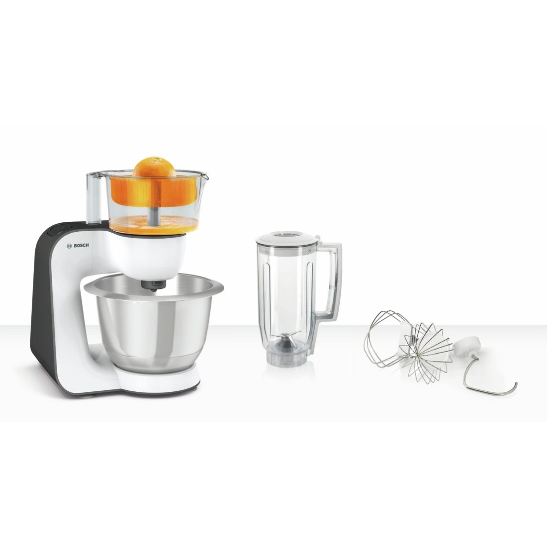 Bosch Mum5 Start Line Universal Robot De Cocina 800 W 3,9 L Naranja, Plata, Transparente, Blanco