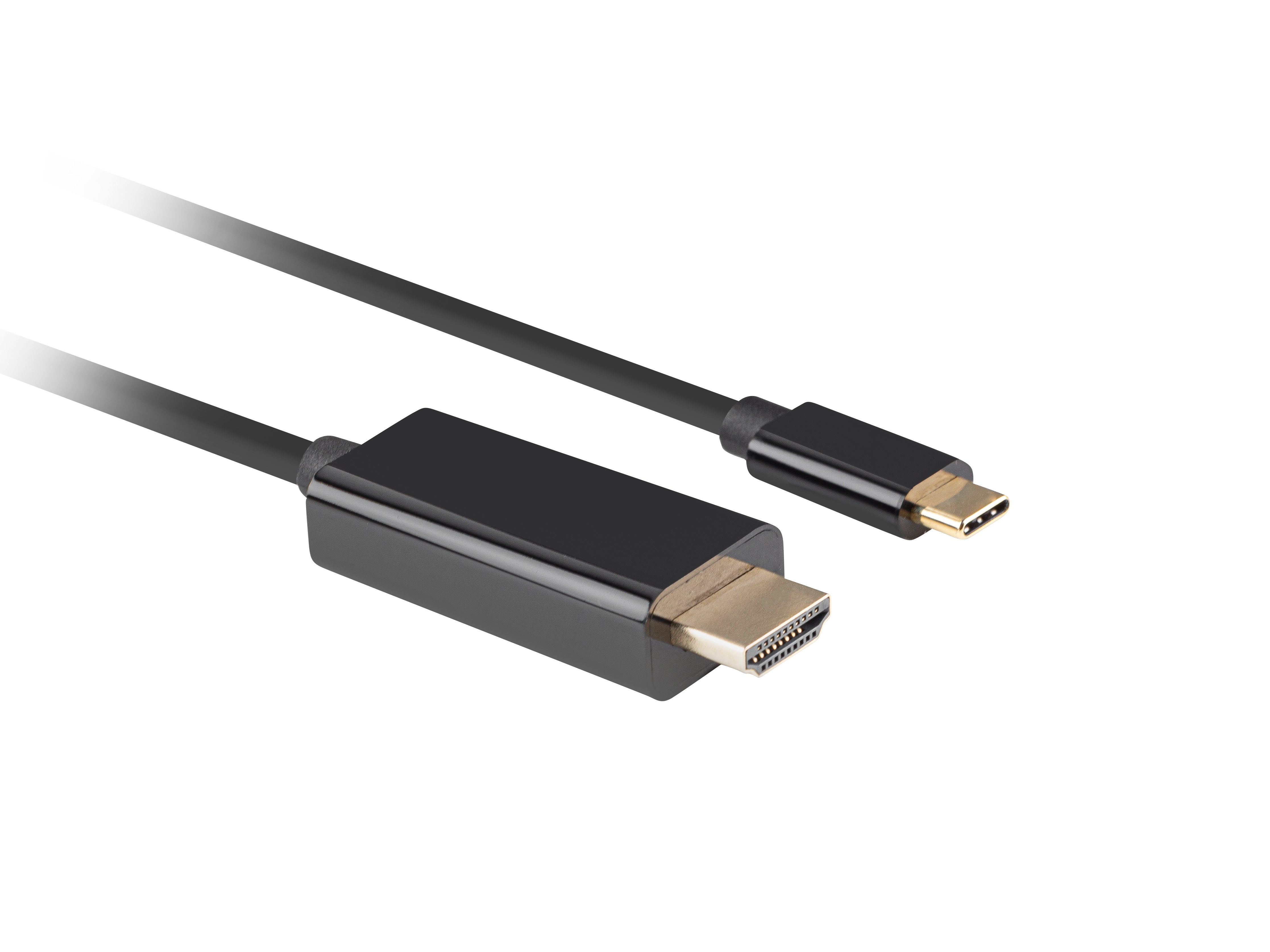 Cable Usb-C Lanberg (M)->Hdmi(M) 3m 4k 60hz Black