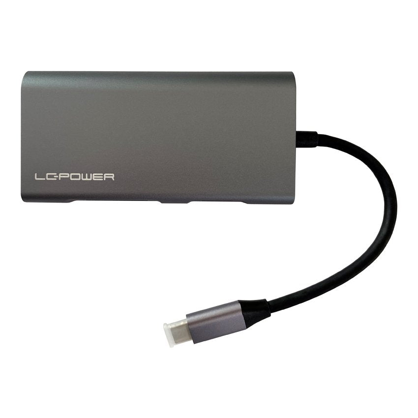 Lc-Power Lc-Hub-C-Multi-5 Base Para Portátil Alámbrico Usb 3.2 Gen 1 (3.1 Gen 1) Type-C Antracita, Negro