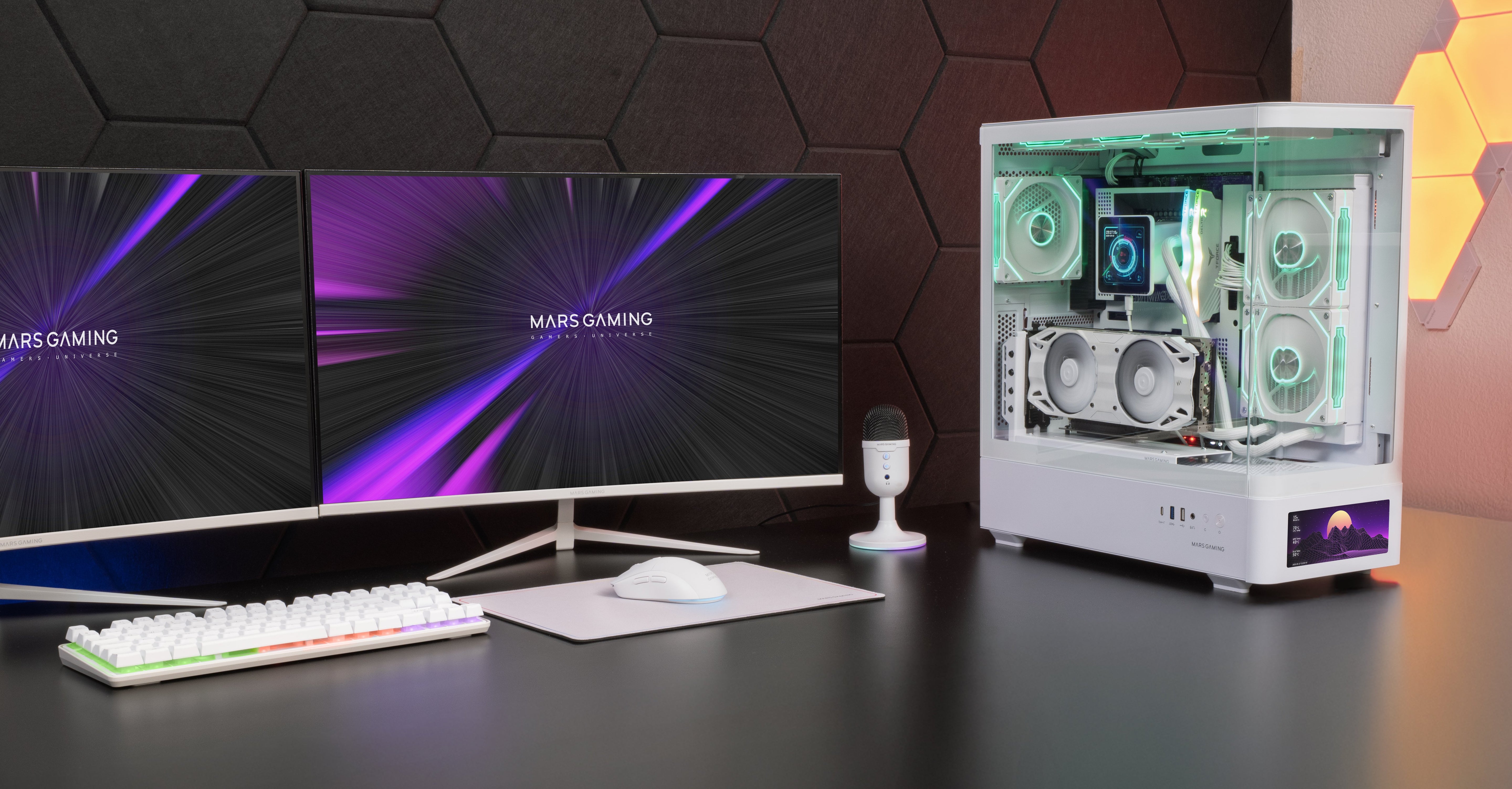 EAN 8435693112716 - Mars Gaming MCLCDPROW carcasa de ordenador Midi Tower Blanco imagen 8