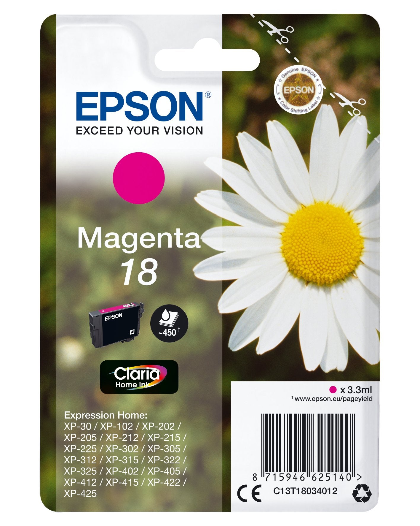 Tinta Original Epson 18 3.3 Ml Magenta
