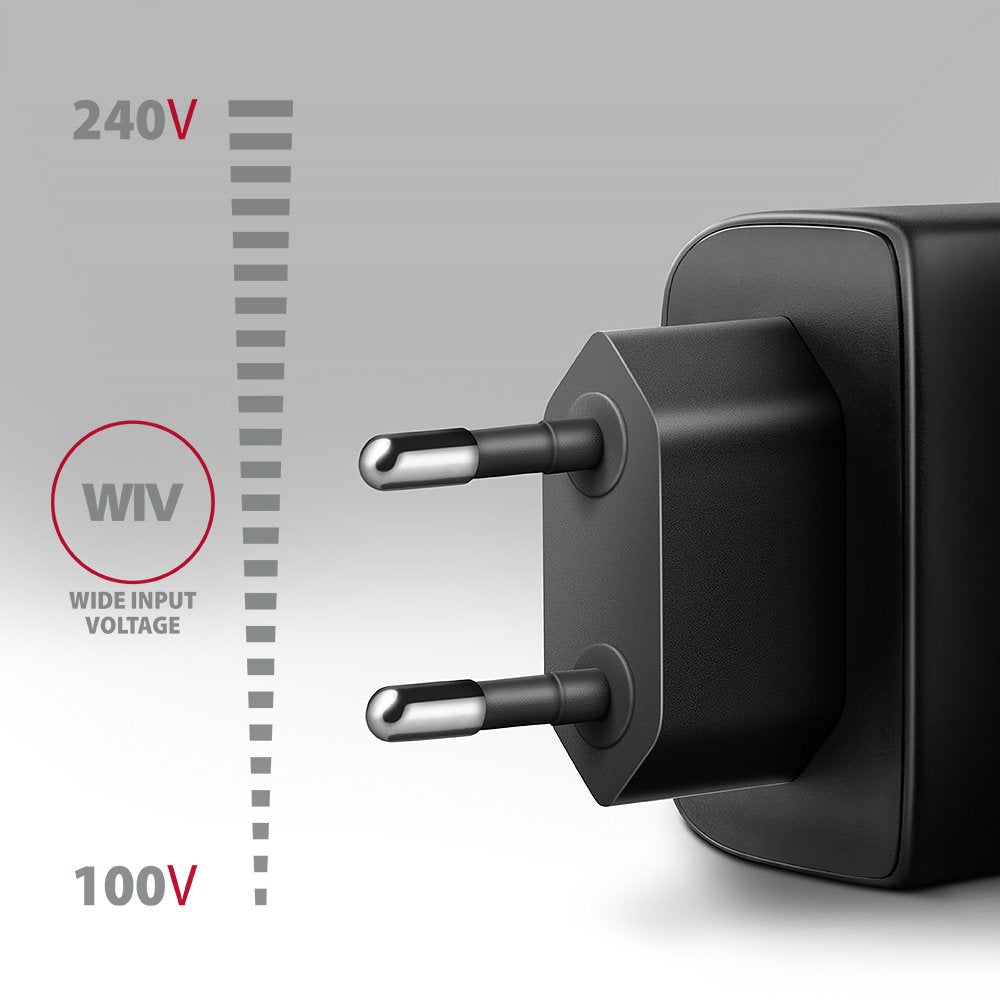 EAN 8595247907905 - Axagon ACU-PQ45 QC 3.0, 4.0/AFC/FCP/PPS/PD, 45W, schwarz - Netzladegerät mit USB-A und USB-C Schnittstell imagen 3