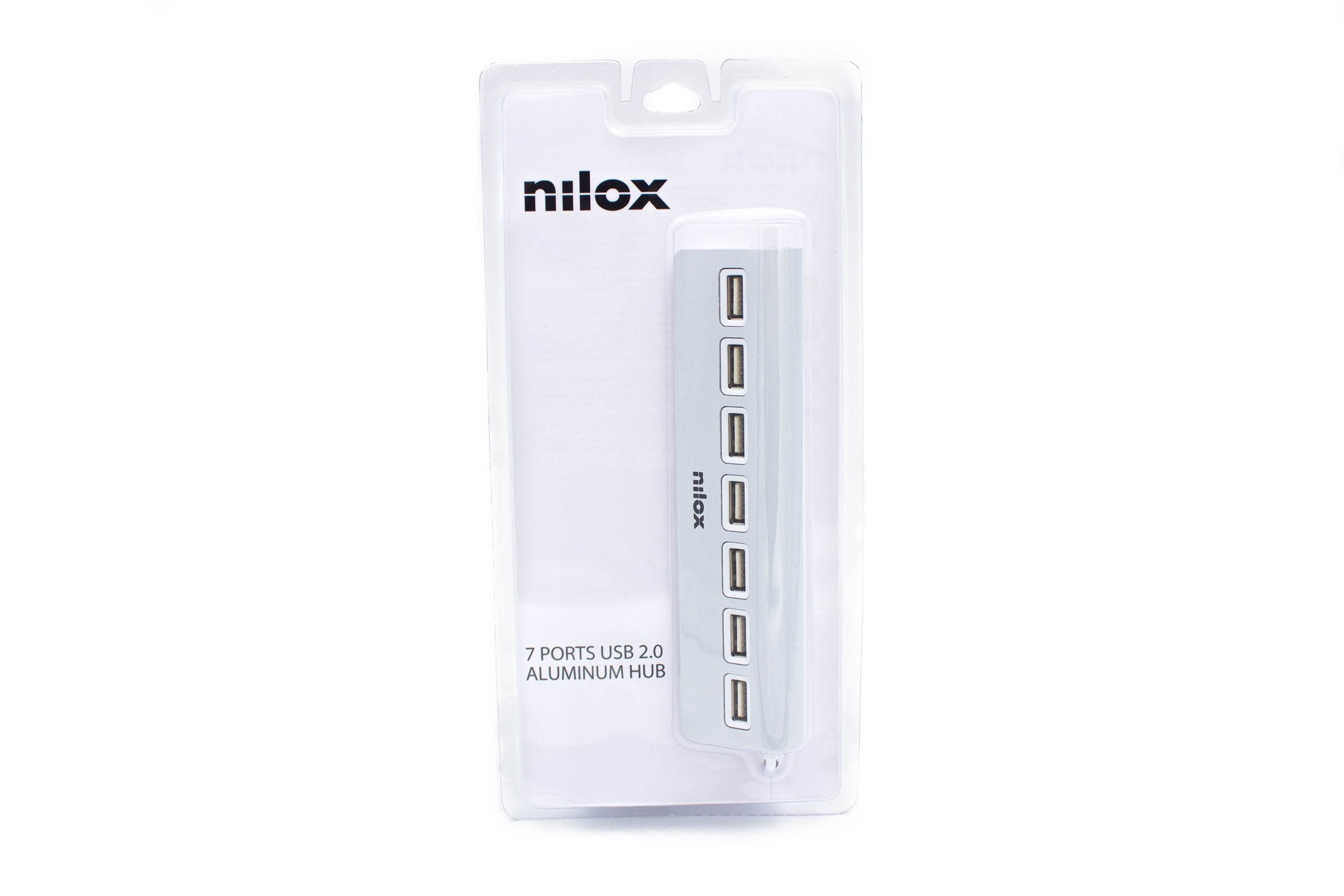 EAN 8436556148460 - Nilox NXHU7ALU2 hub de interfaz 480 Mbit/s Gris imagen 7
