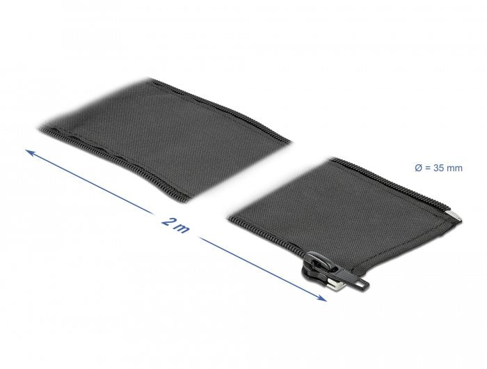 Delock Funda Con Cierre De Cremallera 2 M X 35 Mm Negro