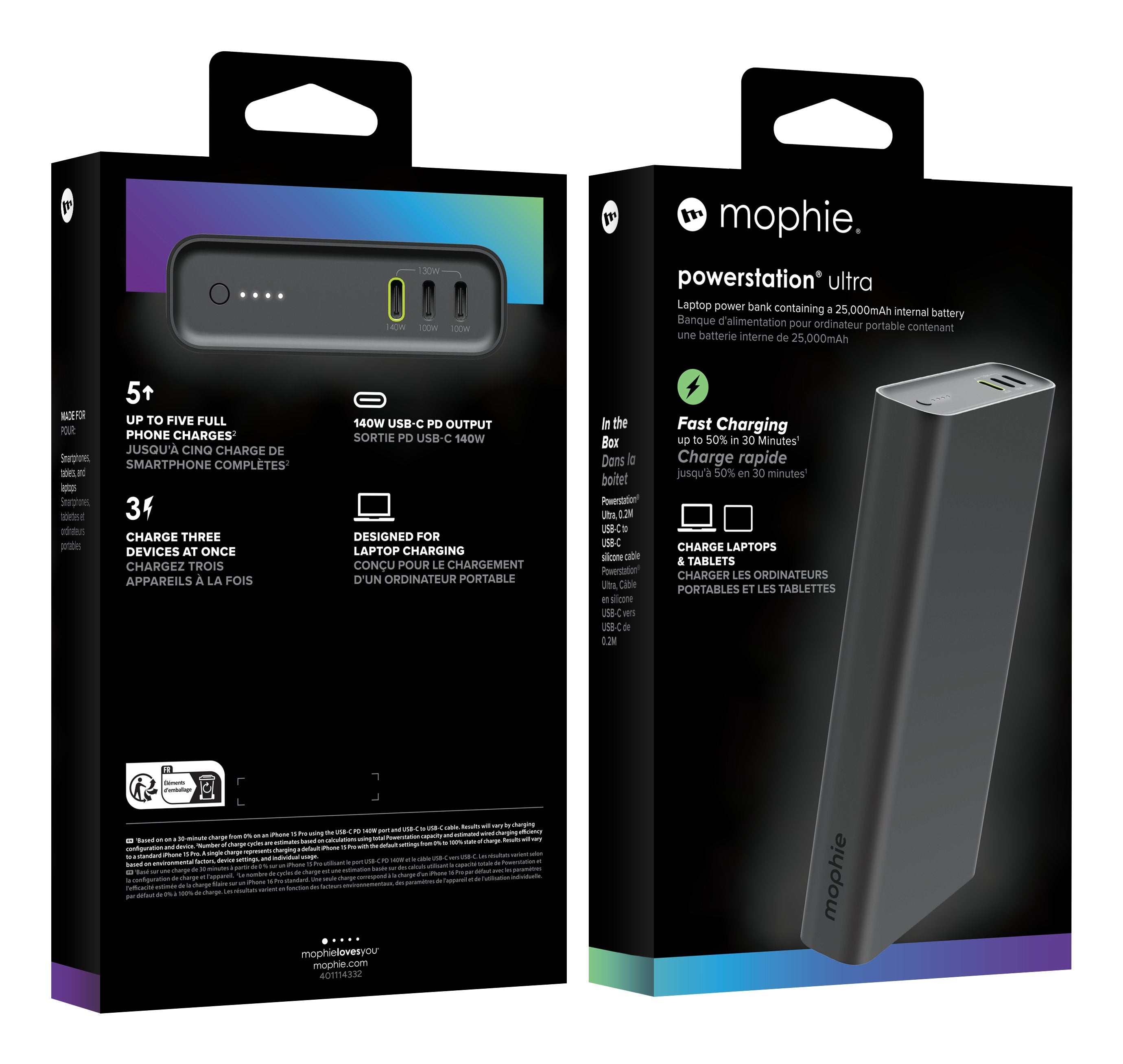 EAN 0840390311658 - mophie Powerstation Ultra 25000 mAh Negro imagen 5