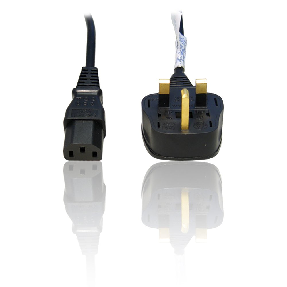 2-Power Iec (Kettle) Power Lead Con Uk Plug Para Commonly Used Power Cable Pwr0002a