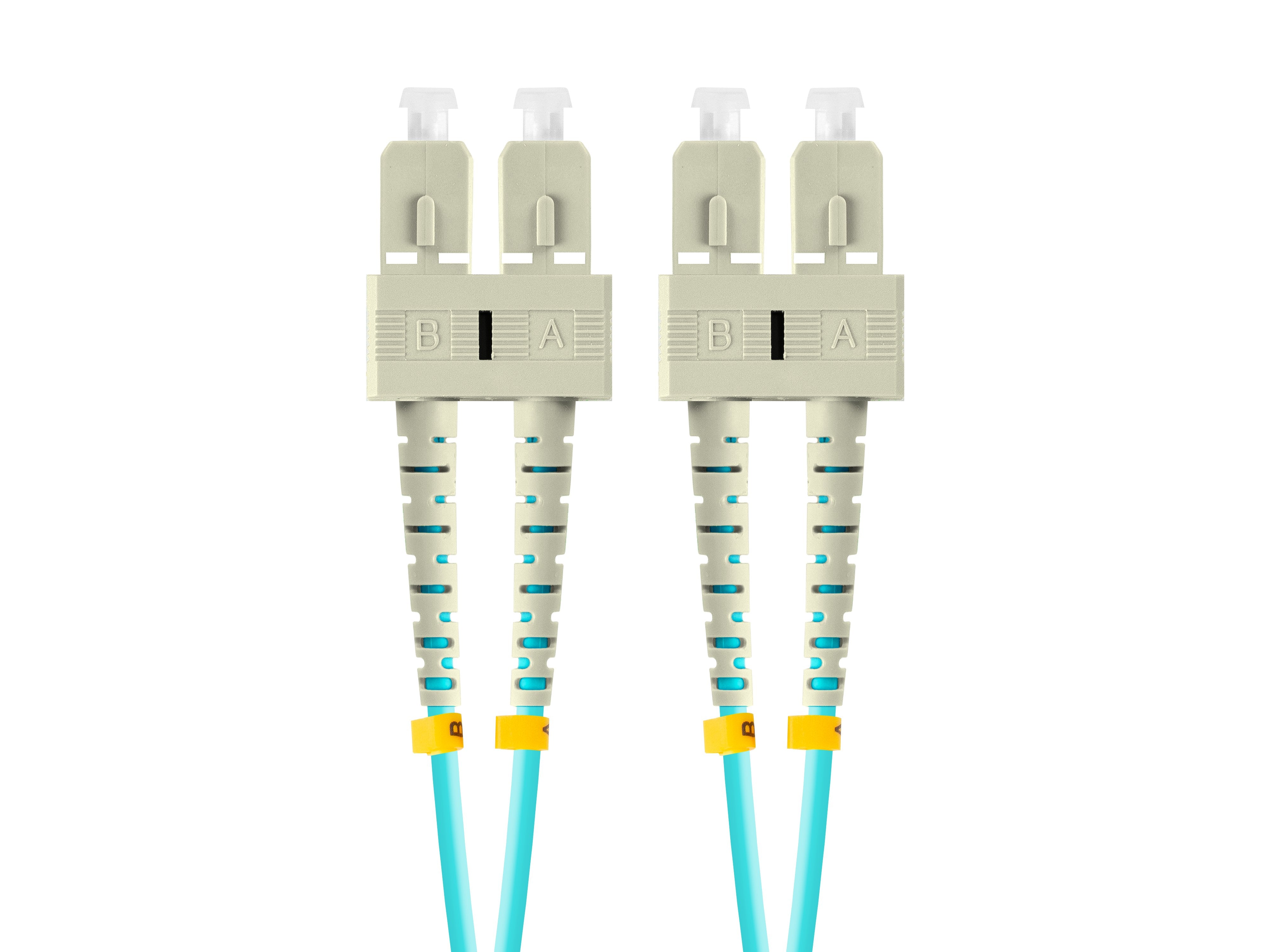 Cable Fibra Óptica 5m Lanberg Multi Sc/Upc-Sc/Upc Duplex Om3 50/125 Lszh Azul
