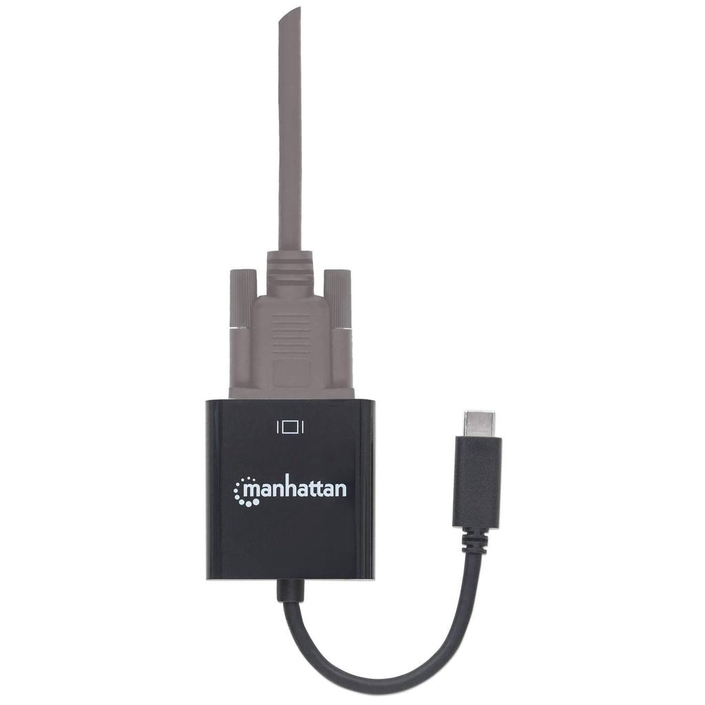 Manhattan Convertidor Usb-C A Vga Usb Tipo C Macho A Vga Hembra, Negro