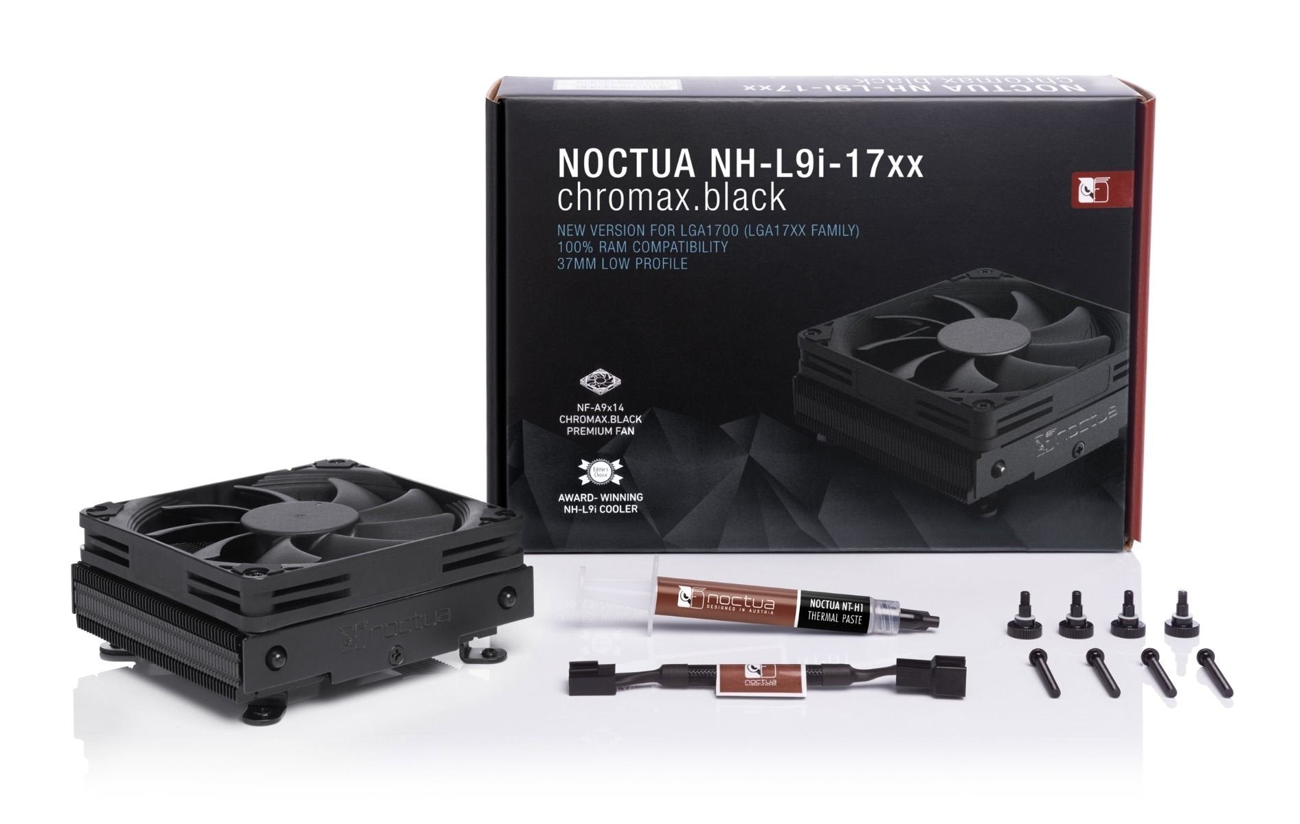 EAN 9010018000283 - Noctua NH-L9I-17XX CH.BK sistema de refrigeración para ordenador Procesador Ventilador 9,2 cm Negro imagen 4
