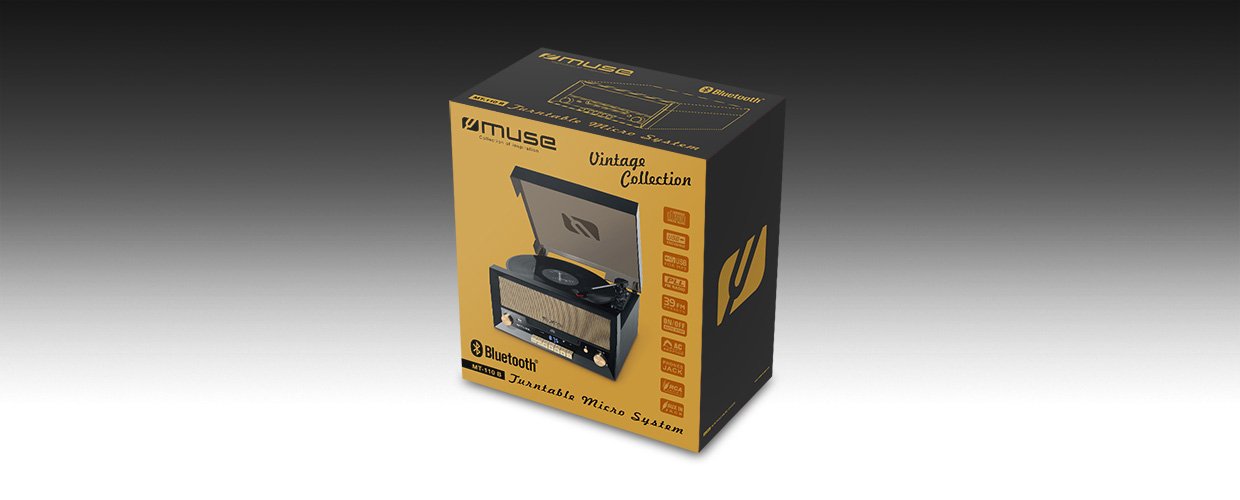 Muse Lector De Vinilo Mt-110 B Cd Bt Radio Encoder