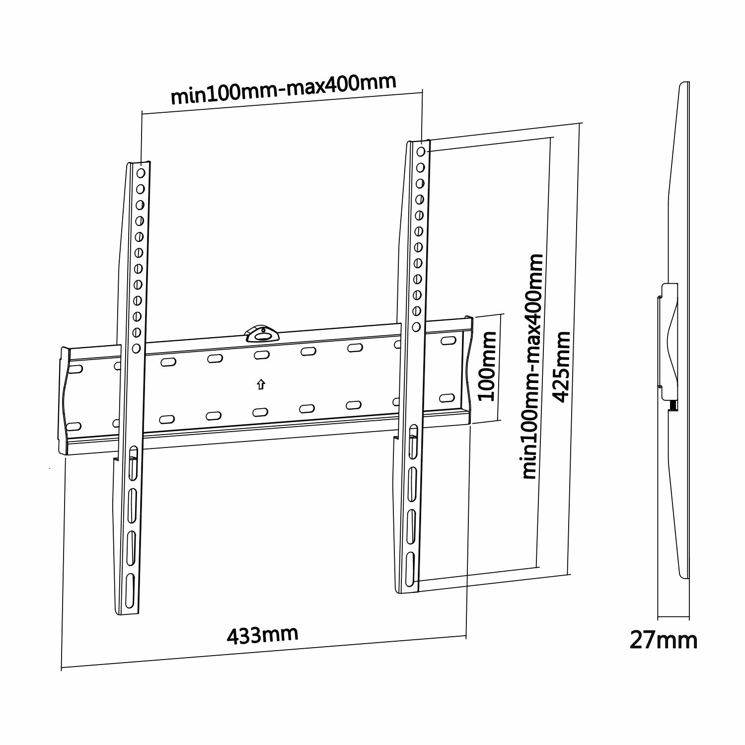EAN 8436574703290 - AISENS WT55F-013 soporte para TV 139,7 cm (55") Negro imagen 4