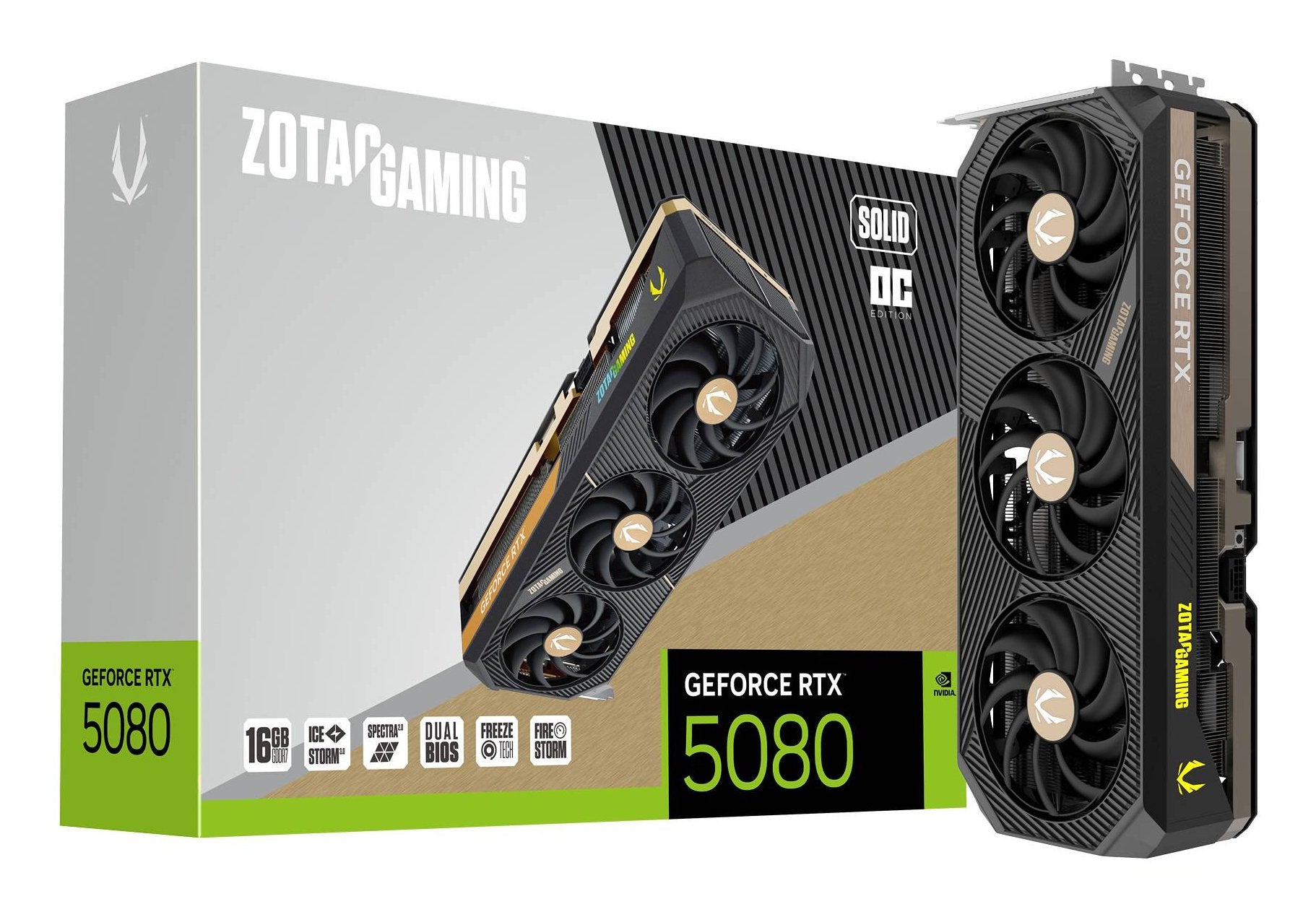 Tarjeta Grafica Zotac Rtx 5080 Solid Oc 16gb Gddr7 256 Bits
