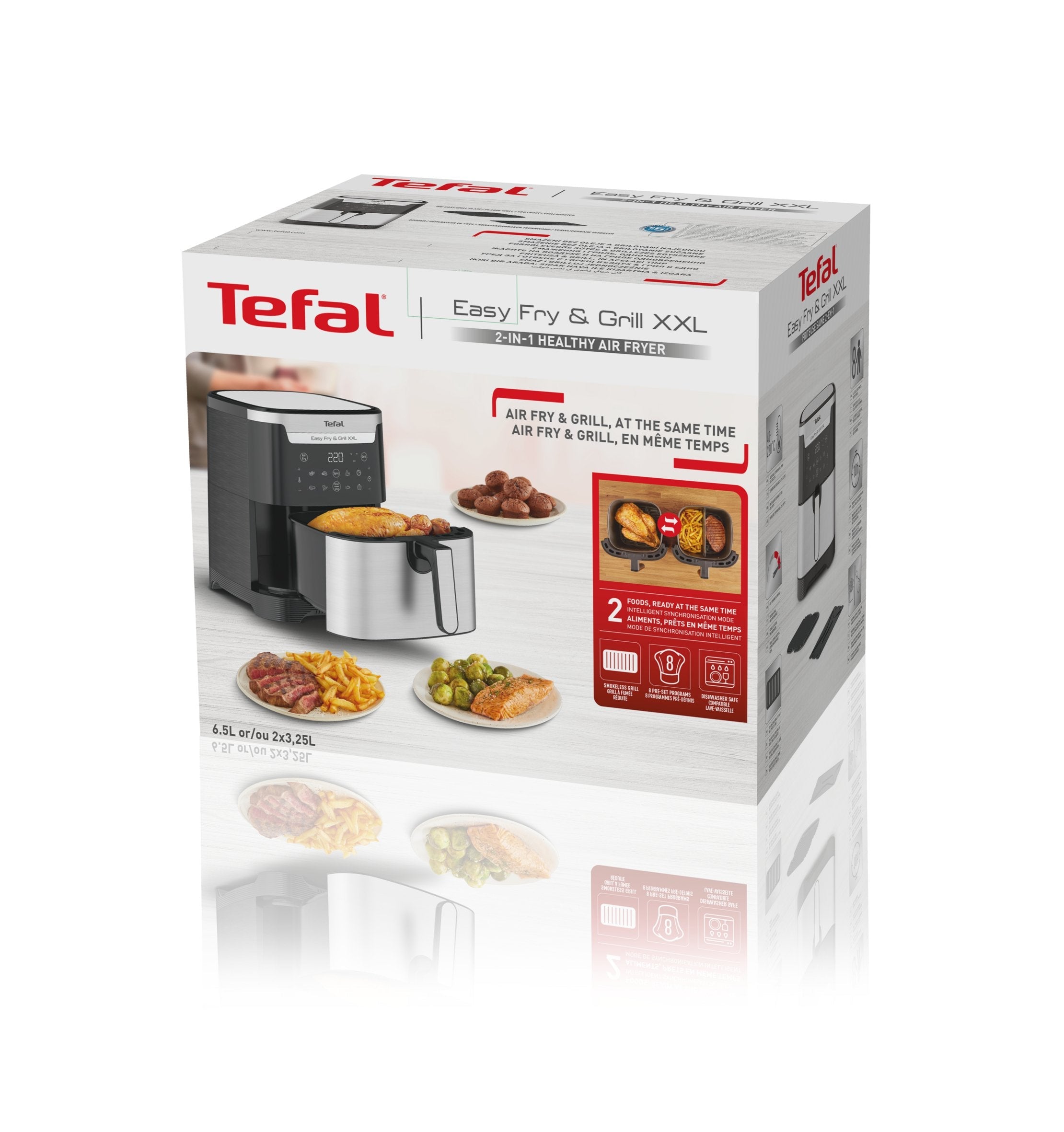 Freidora De Aire Tefal Airfryer Ey801d Easy Fry & Grill Xxl (Ey801d15)