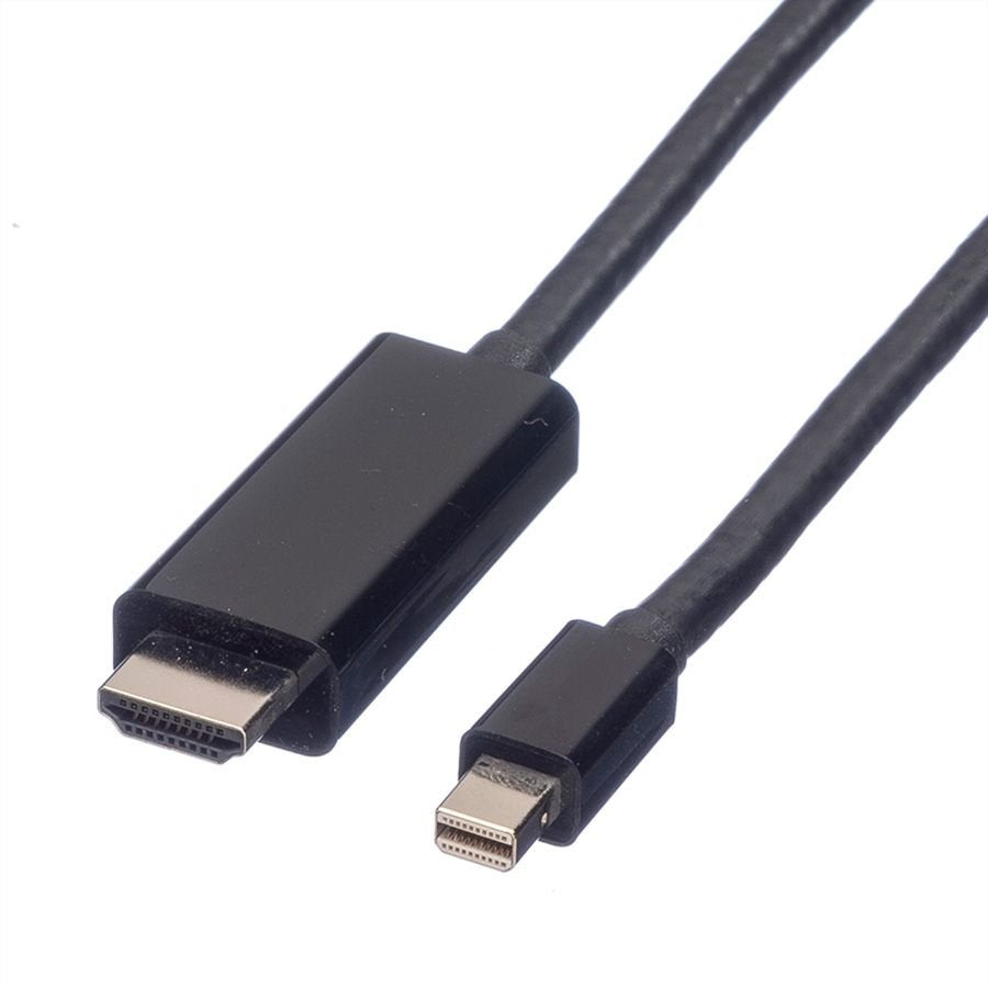 Value Mini Displayport Cable, Mini Dp-Uhdtv, St St, Schwarz, 1 M