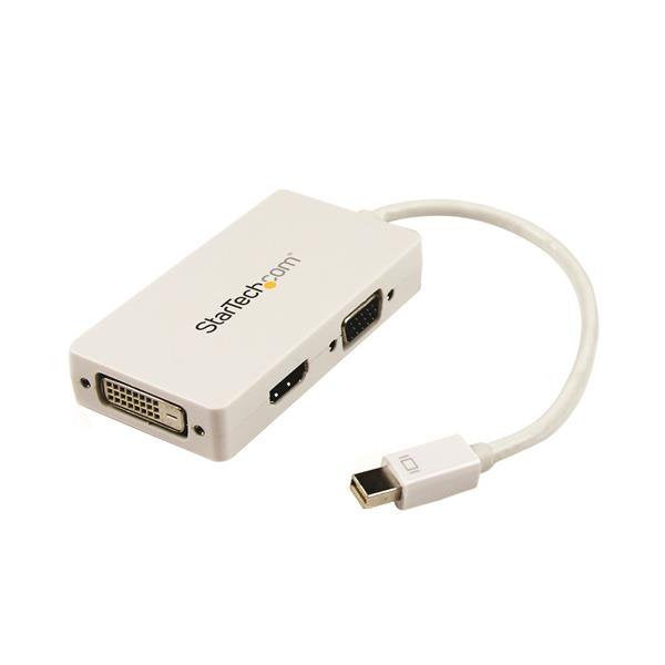 Startech Adaptador 3en1 Mini Displayport A  Vga  / Dvi / Hdmi Blanco Mdp2vgdvhdw