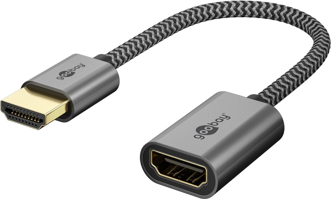 Goobay Ultra High-Speed Hdmi-Flexiadaptador (Negro/Gold) 79145