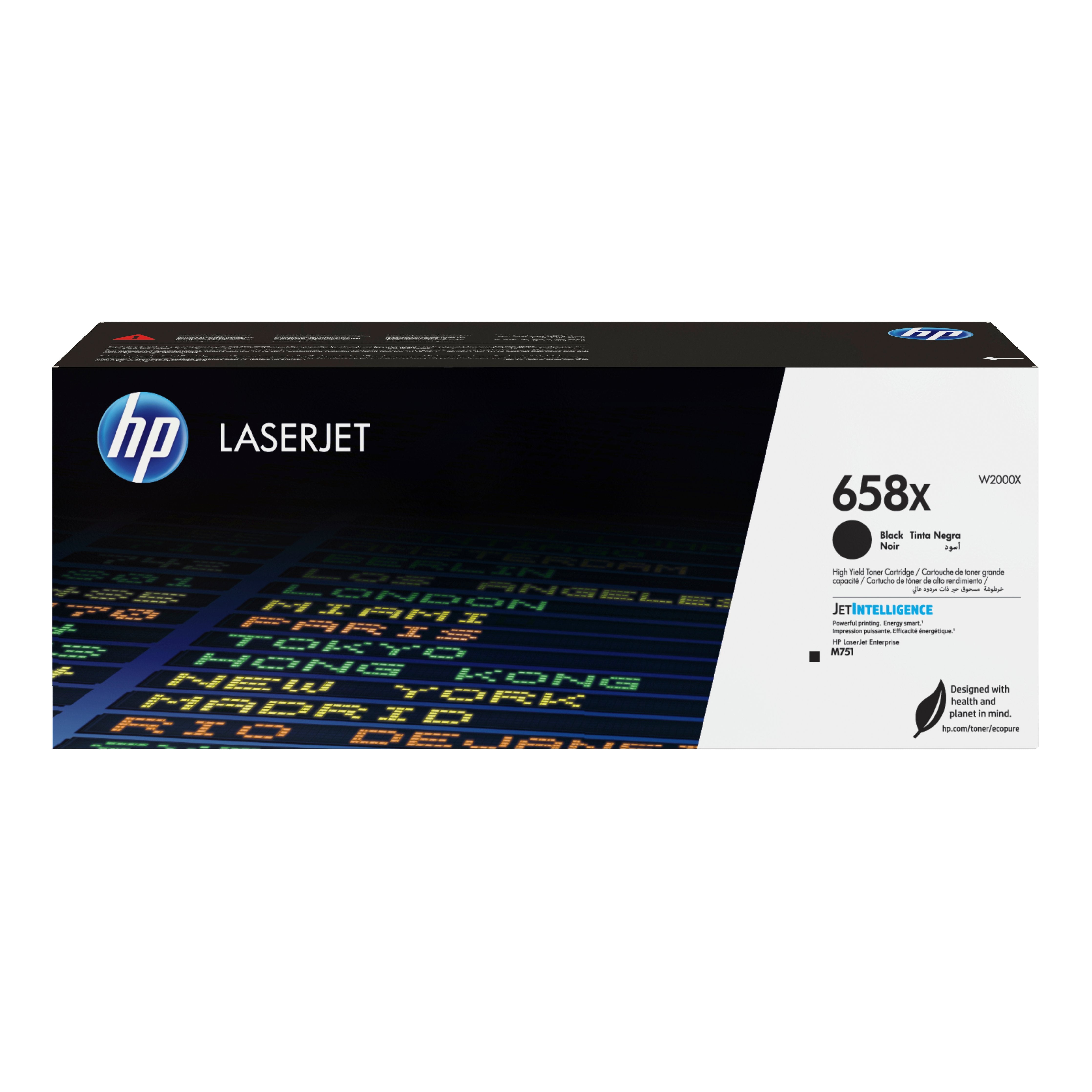 EAN 0192545650724 - HP 658X High Yield Black Original LaserJet Toner Cartridge cartucho de tóner 1 pieza(s) imagen 1