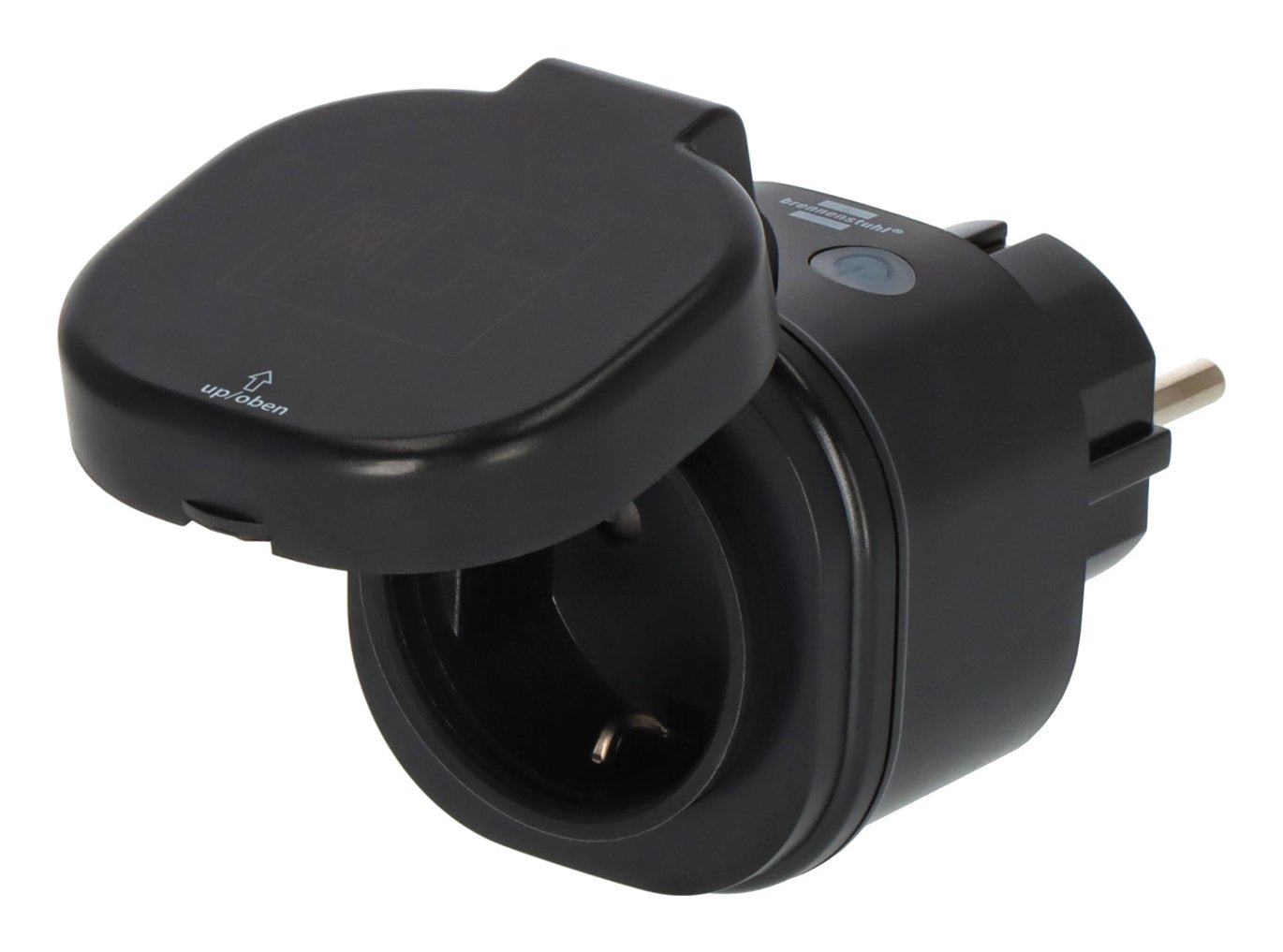 EAN 4007123692965 - Brennenstuhl 1294860100 enchufe inteligente 3680 W Hogar Negro, Gris imagen 2