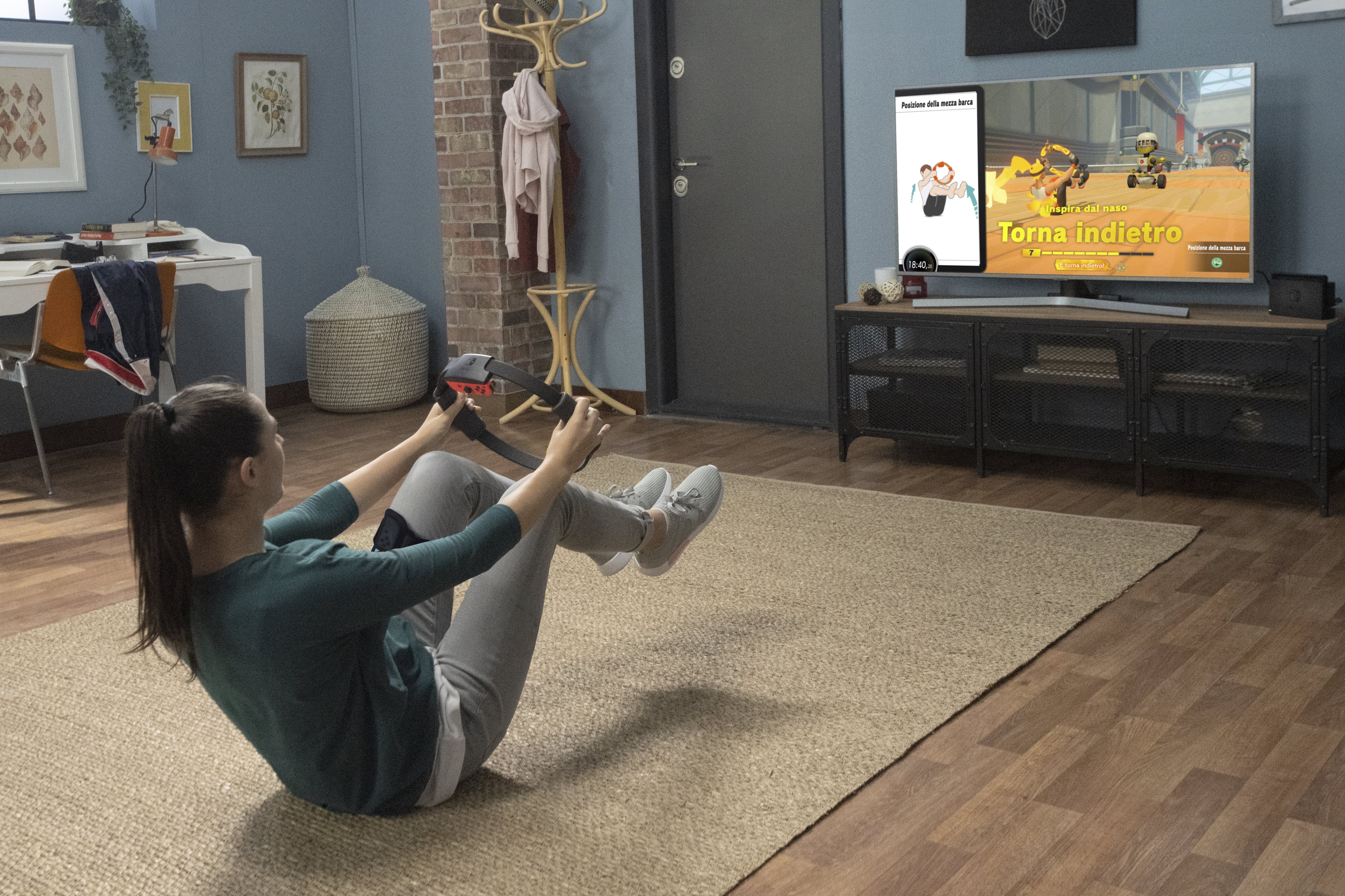 Nintendo Switch Roja Y Azul Incluye 2 Mandos Joy-Con + Juego Ring Fit Adventure + Ring-Con + Cinta Para La Pierna