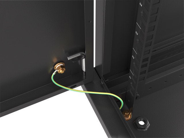 Lanberg Armario Rack 19 "Montaje Pared 9u / 600x600 Con Puerta Metal Negra (Paquete Plano)