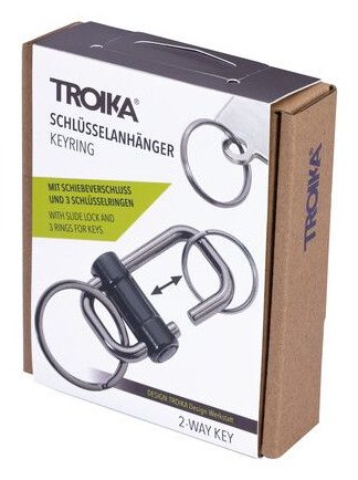 EAN 4024023270925 - TROIKA KR22-09/BK llavero y llavero tipo cartera Llavero de anilla Negro, Gris Oscuro imagen 5