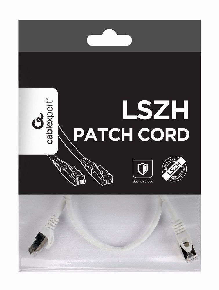 EAN 8716309118767 - Gembird PP6A-LSZHCU-W-0.5M cable de red Blanco 0,5 m Cat6a S/FTP (S-STP) imagen 1