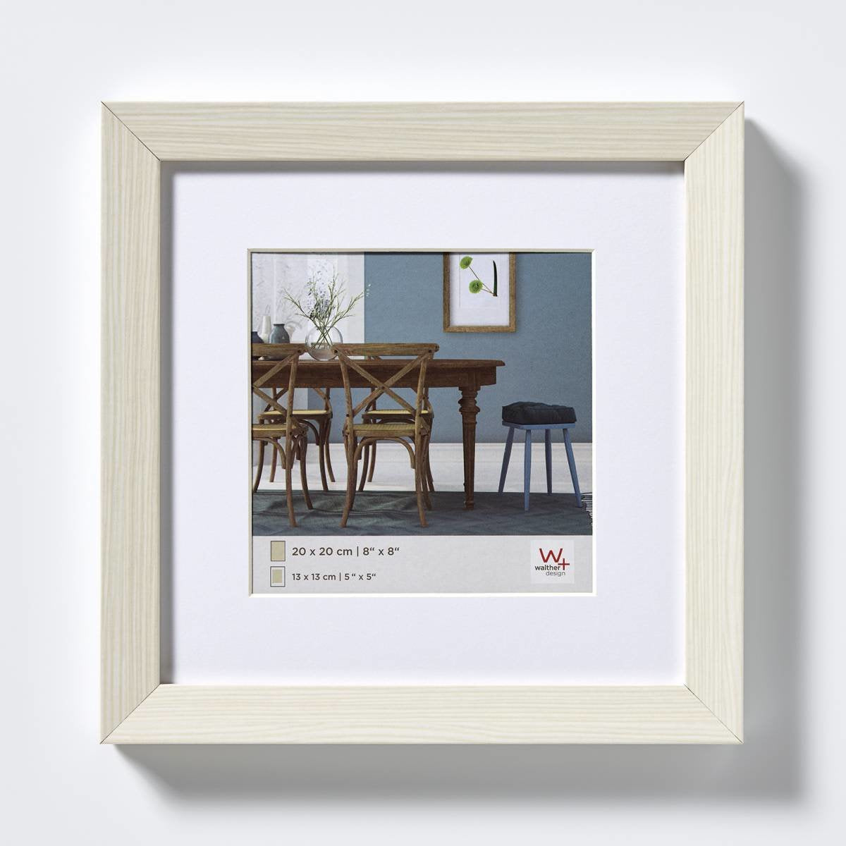 Walther Fiorito Blanco 30x30 Madera Incl. Passepartout Ef330w