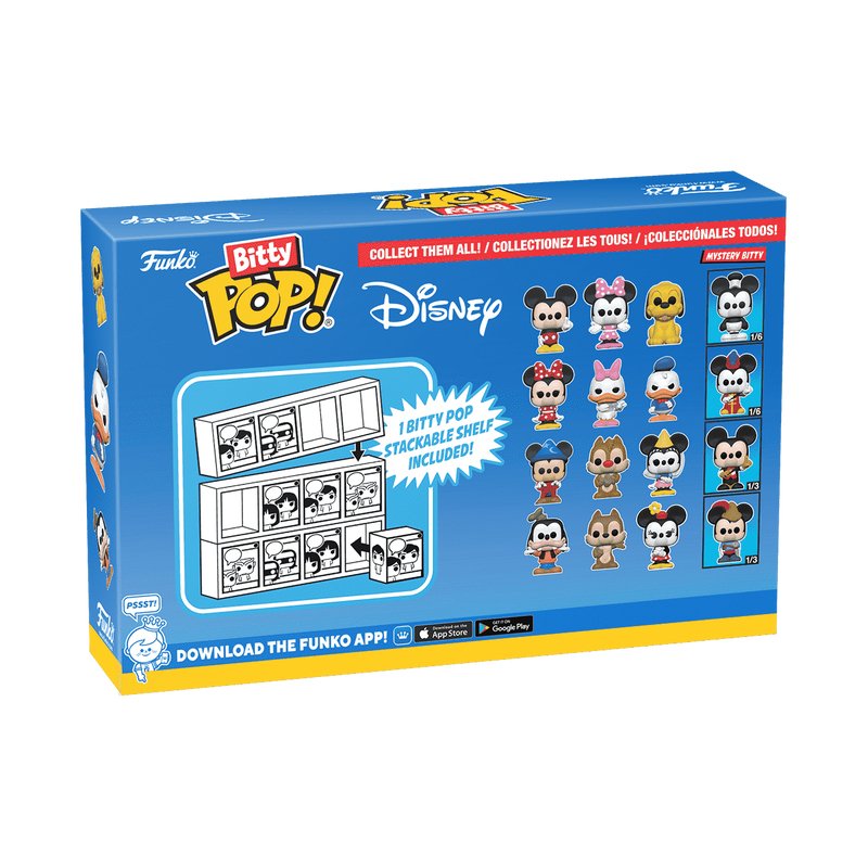 Blister 4 Figuras Bitty Pop Disney Mickey