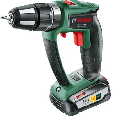 EAN 3165140814218 - Bosch PSB 18 LI-2 Ergonomic 1400 RPM Sin llave 1,3 kg Negro, Verde imagen 1