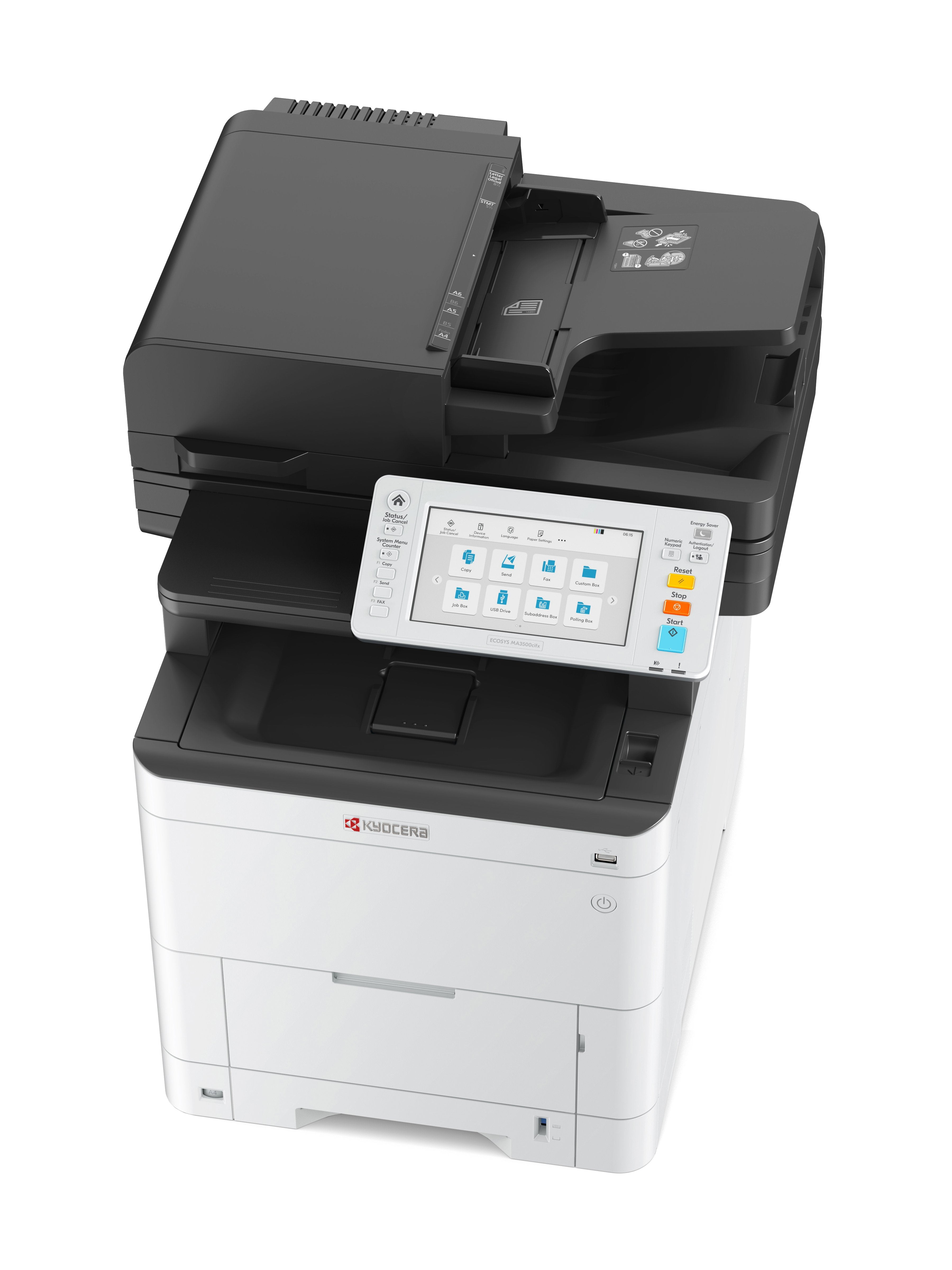 Impresora Kyocera Ecosys Ma3500cifx, Multifunción Gris/Negro, Usb, Lan, Escanear, Copiar, Fax, Hypas 1102z33nl0