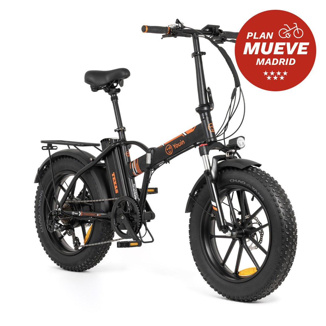 EAN 8436606900314 - Youin BK1201 bicicleta eléctrica Negro, Naranja Aluminio 20 50,8 cm (20") 27 kg imagen 2