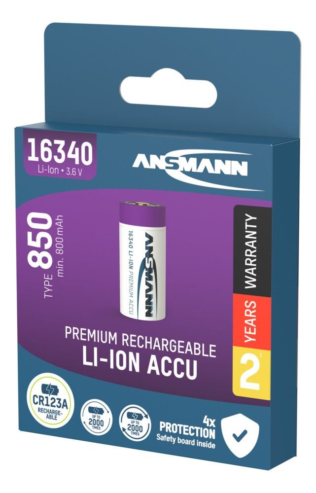 EAN 4013674176922 - Ansmann 1300-0017 pila doméstica Batería recargable 16340 Ión de litio imagen 7
