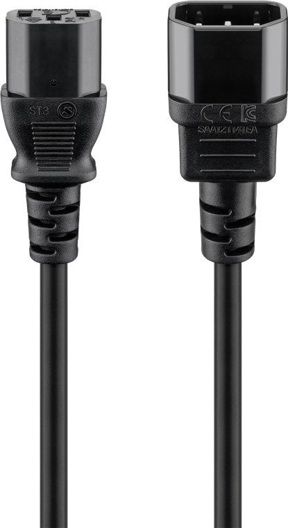 Goobay Nk 100 S-300 Cable Alimentacion C14 C13 3m Negro