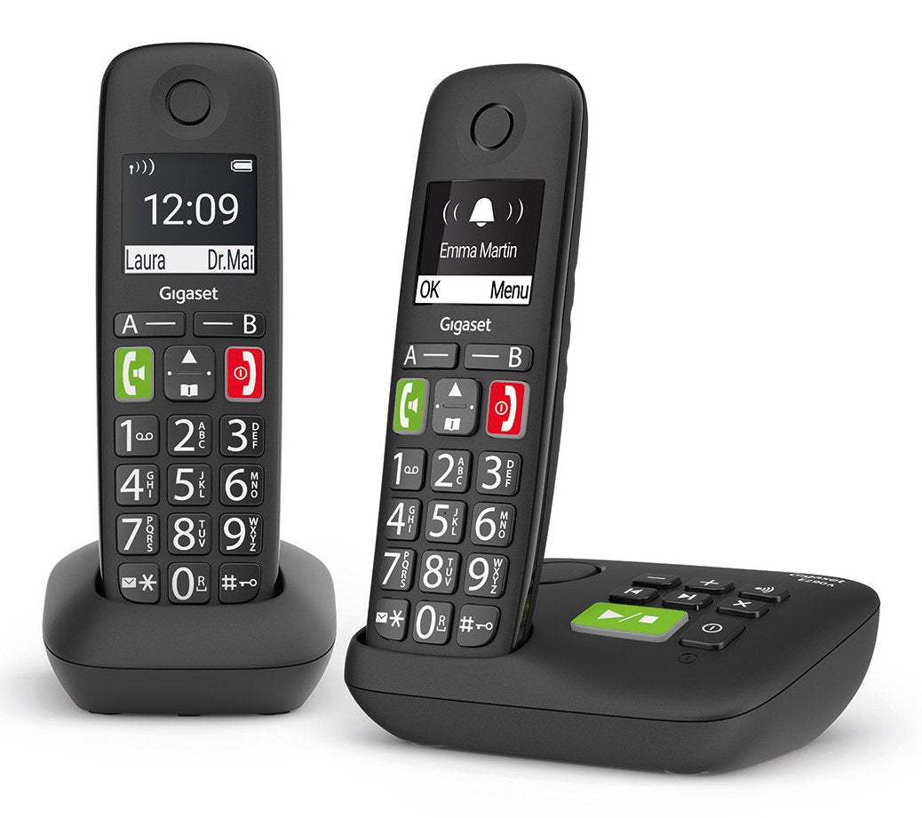 EAN 4250366856070 - Gigaset E290A Duo Teléfono DECT/analógico Identificador de llamadas Negro imagen 2