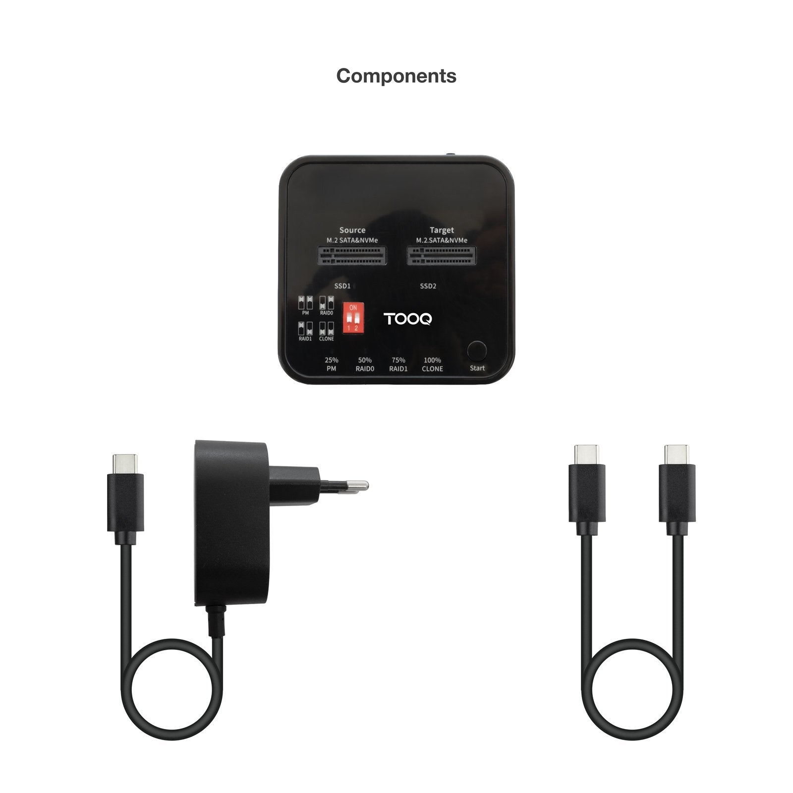 Docking Station Para Ssd M2 Sata Nvme Tooq Tqds-201b