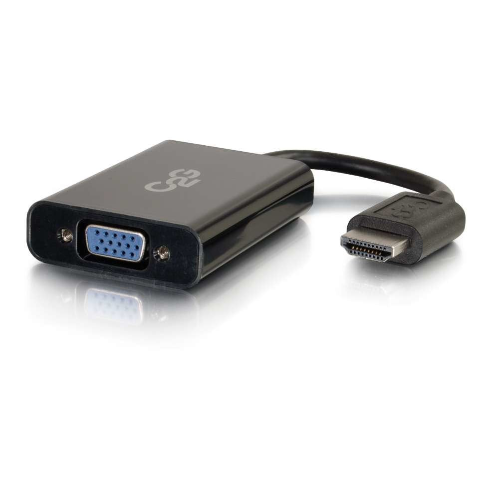 C2g Hdmi To Vga + Audio Adapter Hdmi To Vga + Audio Converter 1080p Vídeo Conversor Hdmi Vga Negro