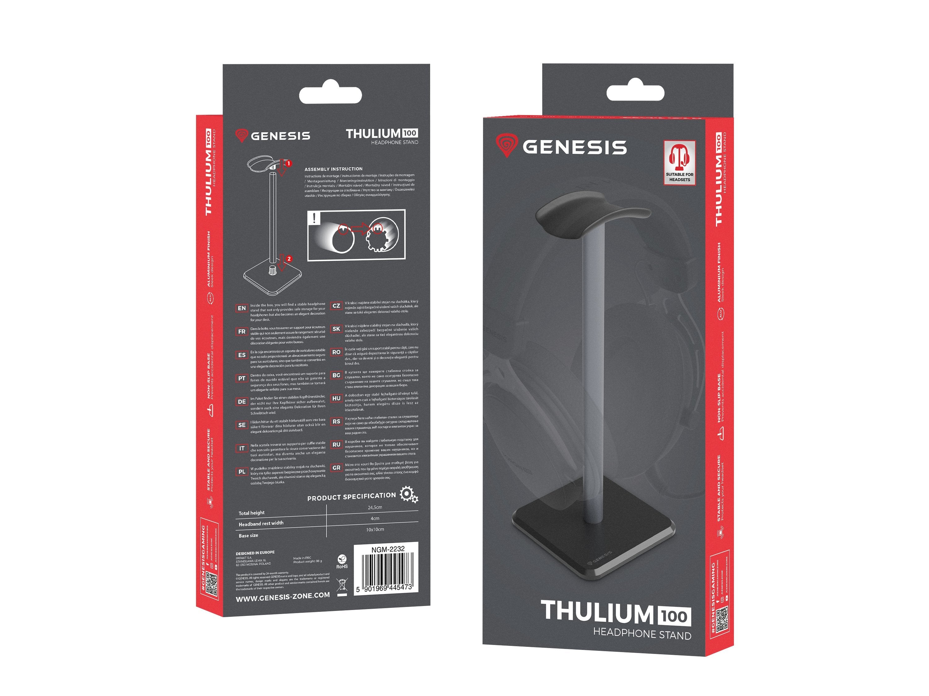 Soporte Genesis Auriculares Thulium 100 Color Metal