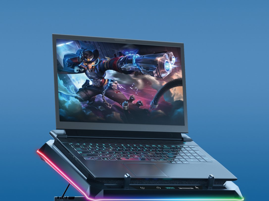 Conceptronic Usb-C Laptop-Almohadilla Refrigerante + Handyhalter, 130mm Largo