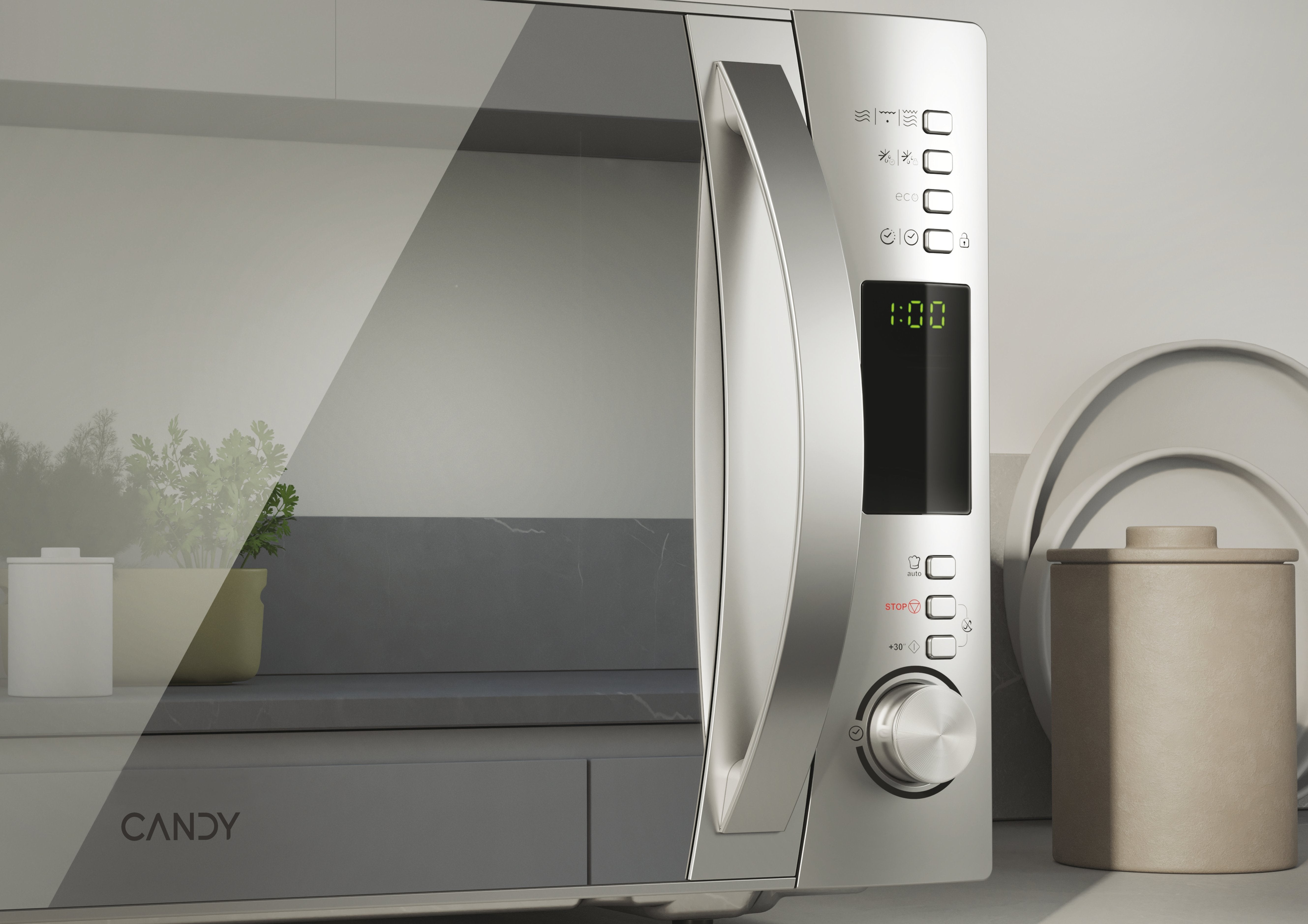 EAN 8016361929135 - Candy COOKinApp CMXG25GDSS Acero inoxidable Microondas con grill Sobre superficie 25 L 900 W imagen 5