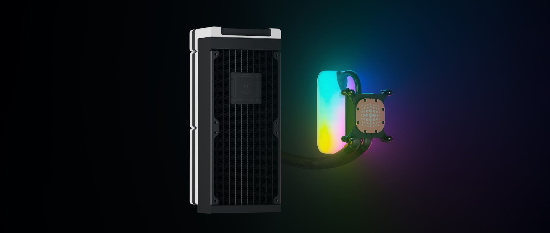 EAN 1220000350649 - HYTE THICC Q60 Procesador Kit de refrigeración líquida 12 cm Negro, Blanco 2 pieza(s) imagen 6