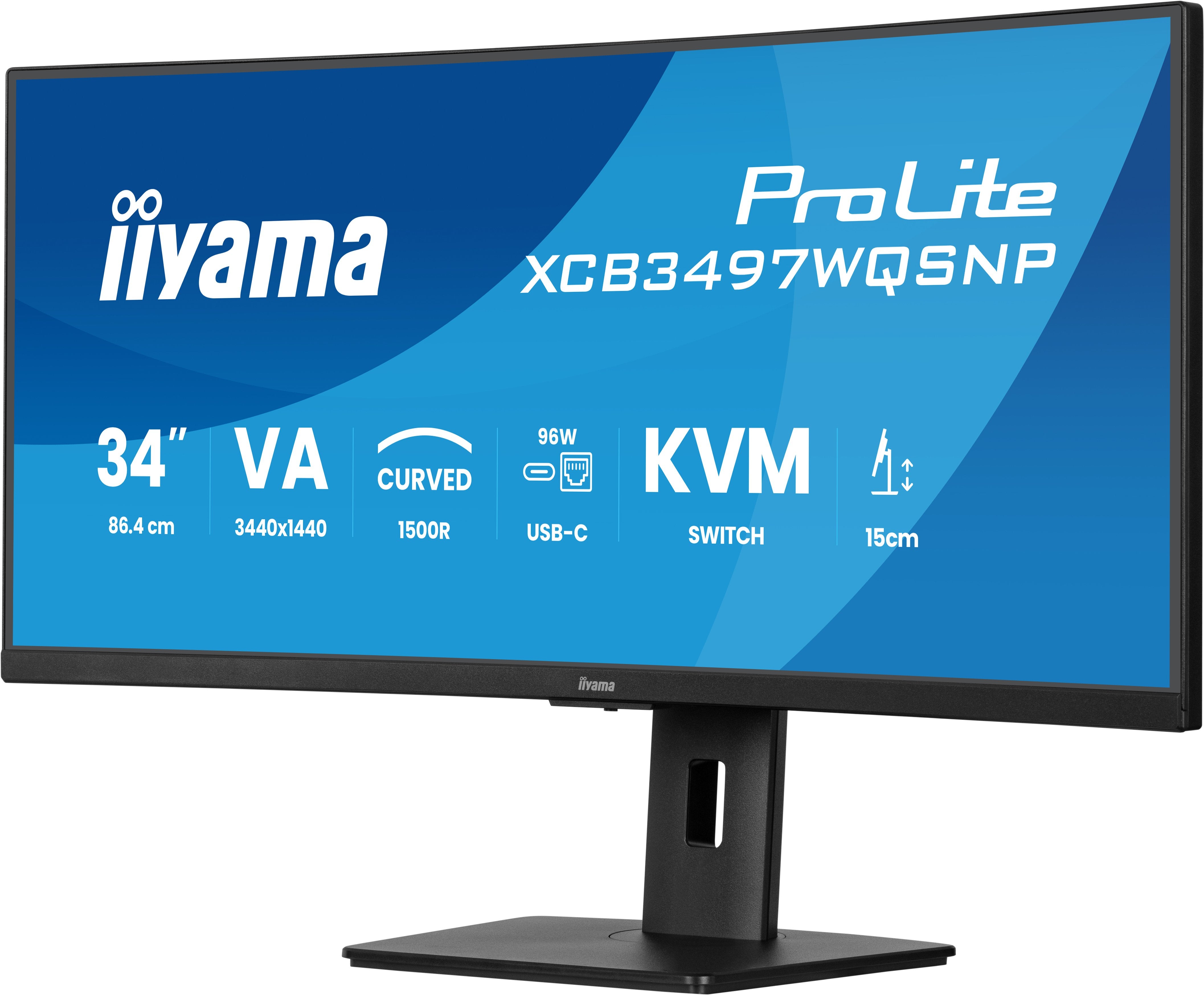 EAN 4948570125142 - iiyama ProLite XCB3497WQSNP-B1 pantalla para PC 86,4 cm (34") 3440 x 1440 Pixeles UltraWide Quad HD LED N imagen 6