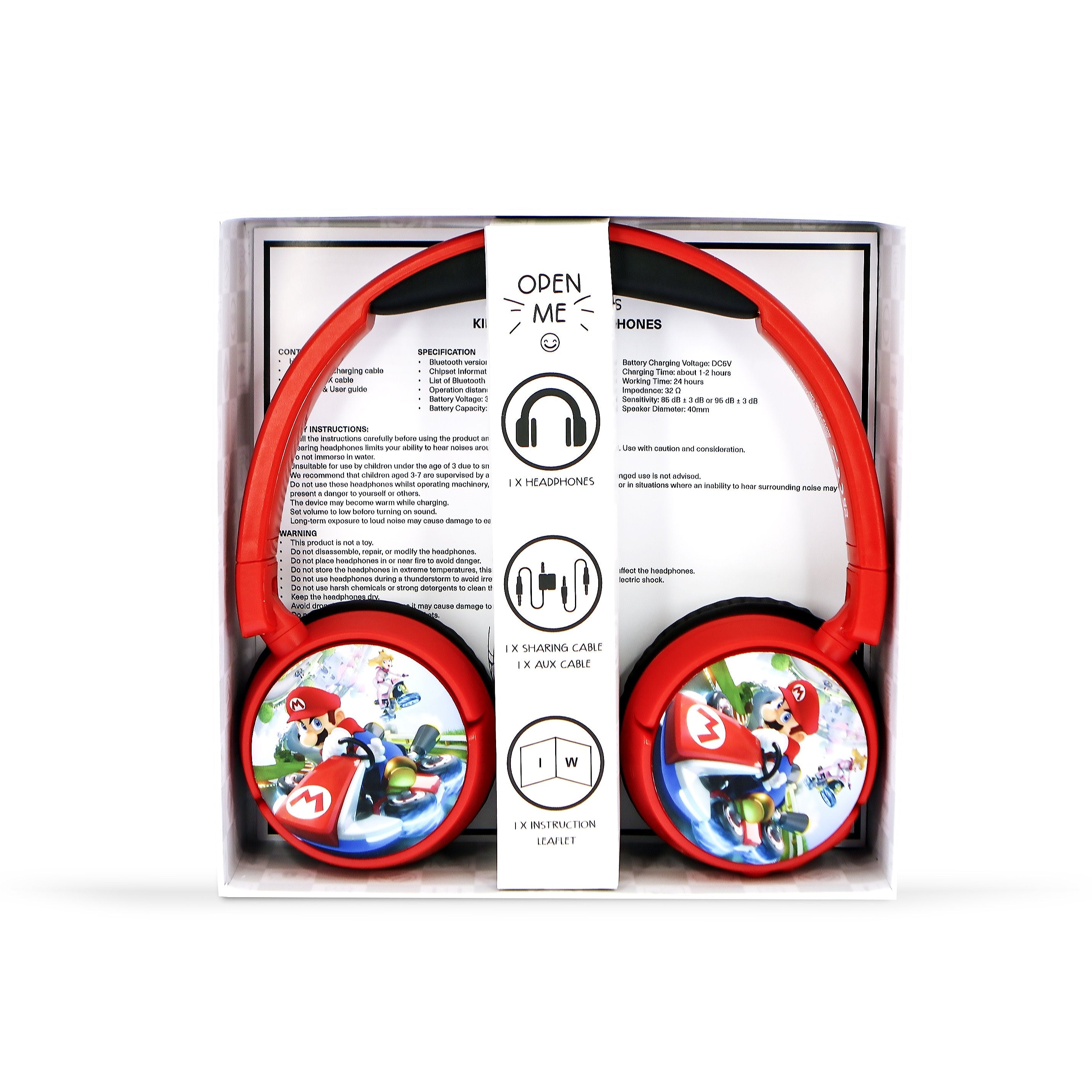 Auriculares Inalámbricos Para Niños - Mario Kart