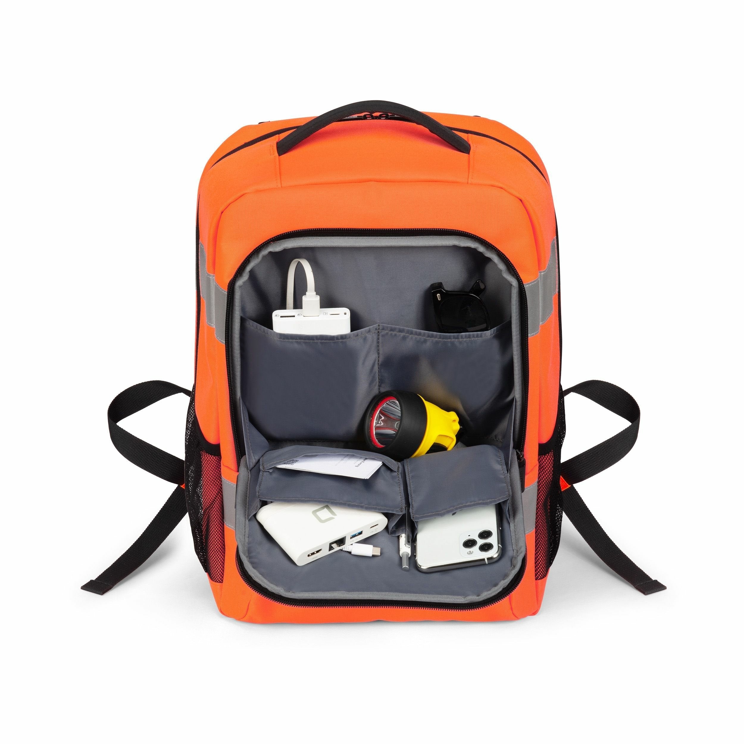 Mochila Dicota P20471-18 De Senderismo Negro, Gris, Naranja Tereftalato De Polietileno Reciclado (Rpet)