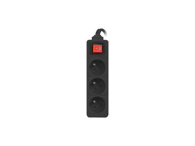 EAN 5901969415506 - Lanberg PS1-03E-0300-BK base múltiple 3 m 3 salidas AC Interior / exterior Negro imagen 1