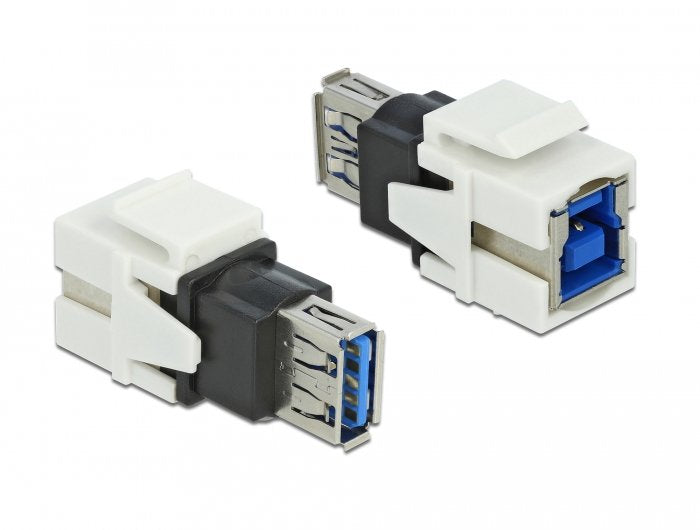 Delock 86394 Módulo Keystone Usb 3.0 A Hembra > Usb 3.0 B Hembra Bílá