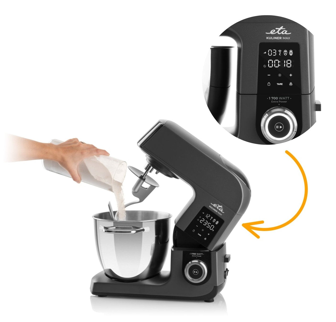 EAN 8590393376827 - Eta Gratus Kuliner II Max robot de cocina 1700 W 6,7 L Gris Balanza integrada imagen 8