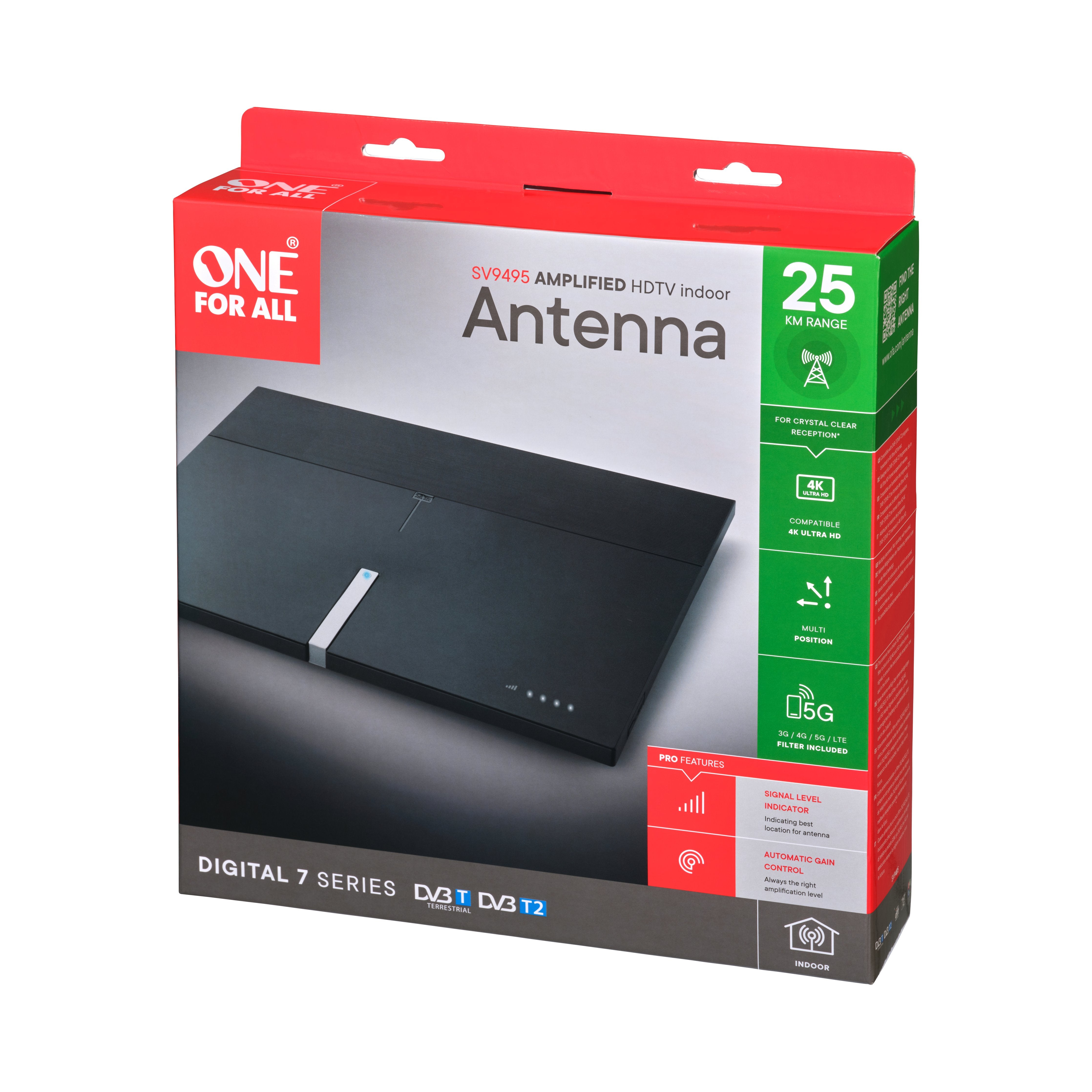 EAN 8716184074462 - One For All Premium Line SV 9495 antena de televisión Interior imagen 4