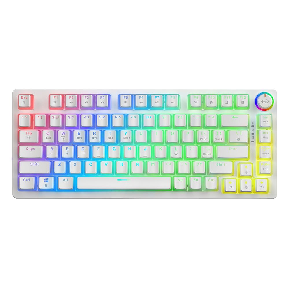 EAN 5901986049319 - Savio Phenix WHITE GAT YEL PUD teclado Juego USB + Bluetooth QWERTY Internacional de EE.UU. Blanco imagen 1