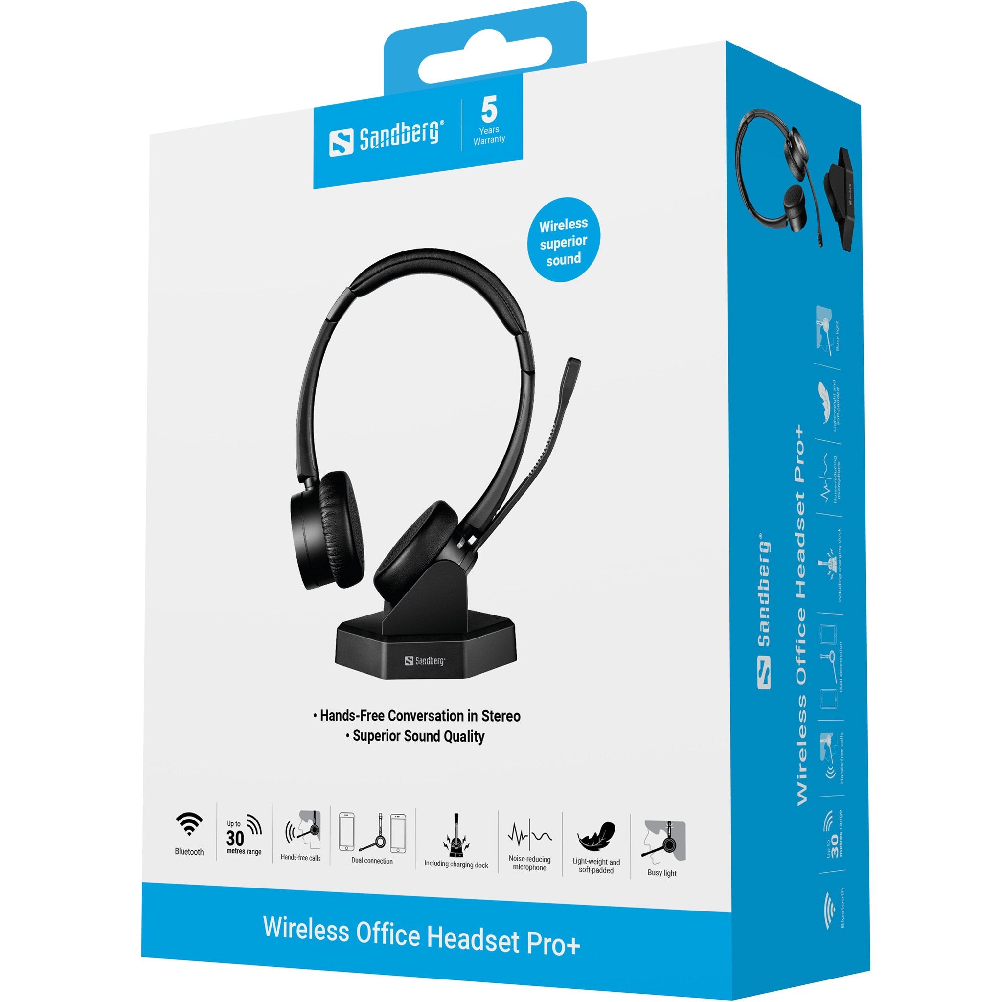 EAN 5705730126185 - Sandberg 126-18 auricular y casco Auriculares Inalámbrico Diadema Oficina/Centro de llamadas MicroUSB Neg imagen 11